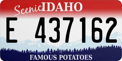 ID license plate E437162