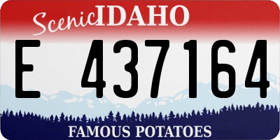 ID license plate E437164