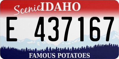 ID license plate E437167