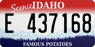 ID license plate E437168