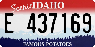 ID license plate E437169