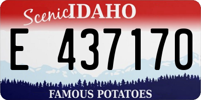 ID license plate E437170