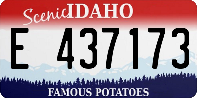 ID license plate E437173