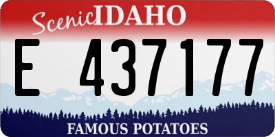 ID license plate E437177