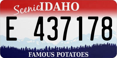 ID license plate E437178