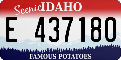 ID license plate E437180