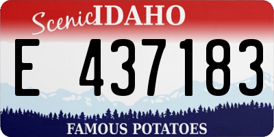 ID license plate E437183