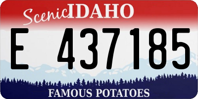 ID license plate E437185