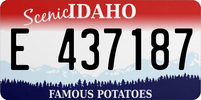 ID license plate E437187