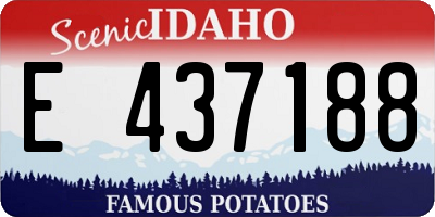 ID license plate E437188
