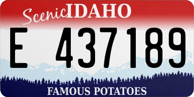 ID license plate E437189