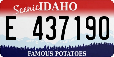 ID license plate E437190