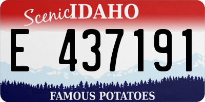ID license plate E437191