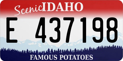 ID license plate E437198