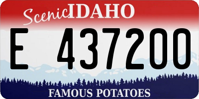 ID license plate E437200