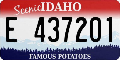 ID license plate E437201