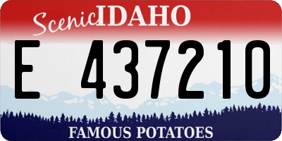 ID license plate E437210