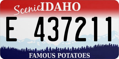 ID license plate E437211