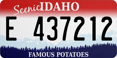 ID license plate E437212