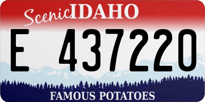 ID license plate E437220