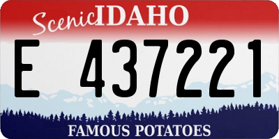 ID license plate E437221