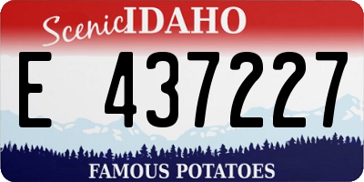 ID license plate E437227