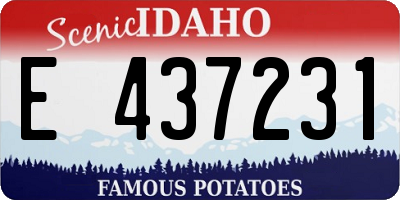 ID license plate E437231