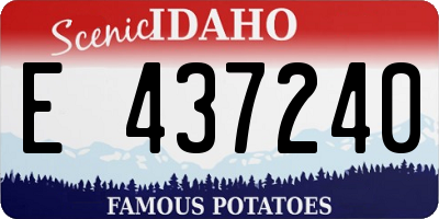 ID license plate E437240