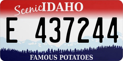 ID license plate E437244