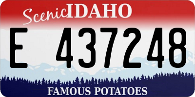 ID license plate E437248
