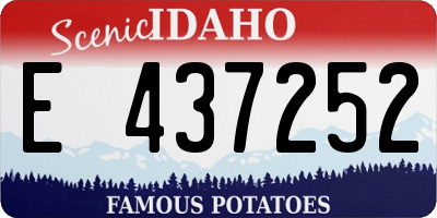 ID license plate E437252