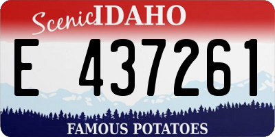 ID license plate E437261
