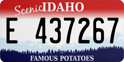 ID license plate E437267