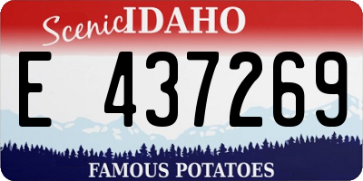 ID license plate E437269