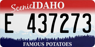 ID license plate E437273