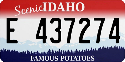 ID license plate E437274