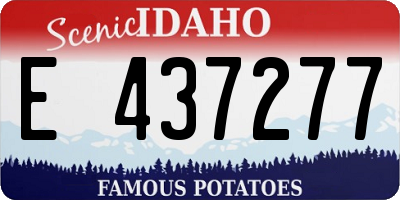 ID license plate E437277