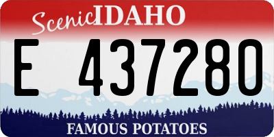 ID license plate E437280
