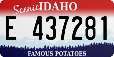 ID license plate E437281