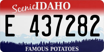 ID license plate E437282