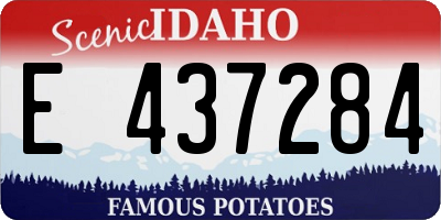ID license plate E437284