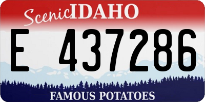 ID license plate E437286
