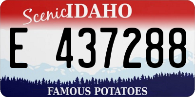ID license plate E437288