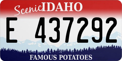 ID license plate E437292