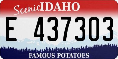 ID license plate E437303