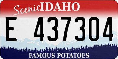 ID license plate E437304