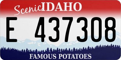 ID license plate E437308
