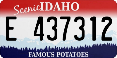 ID license plate E437312