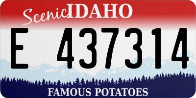 ID license plate E437314