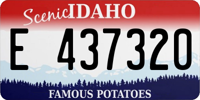 ID license plate E437320